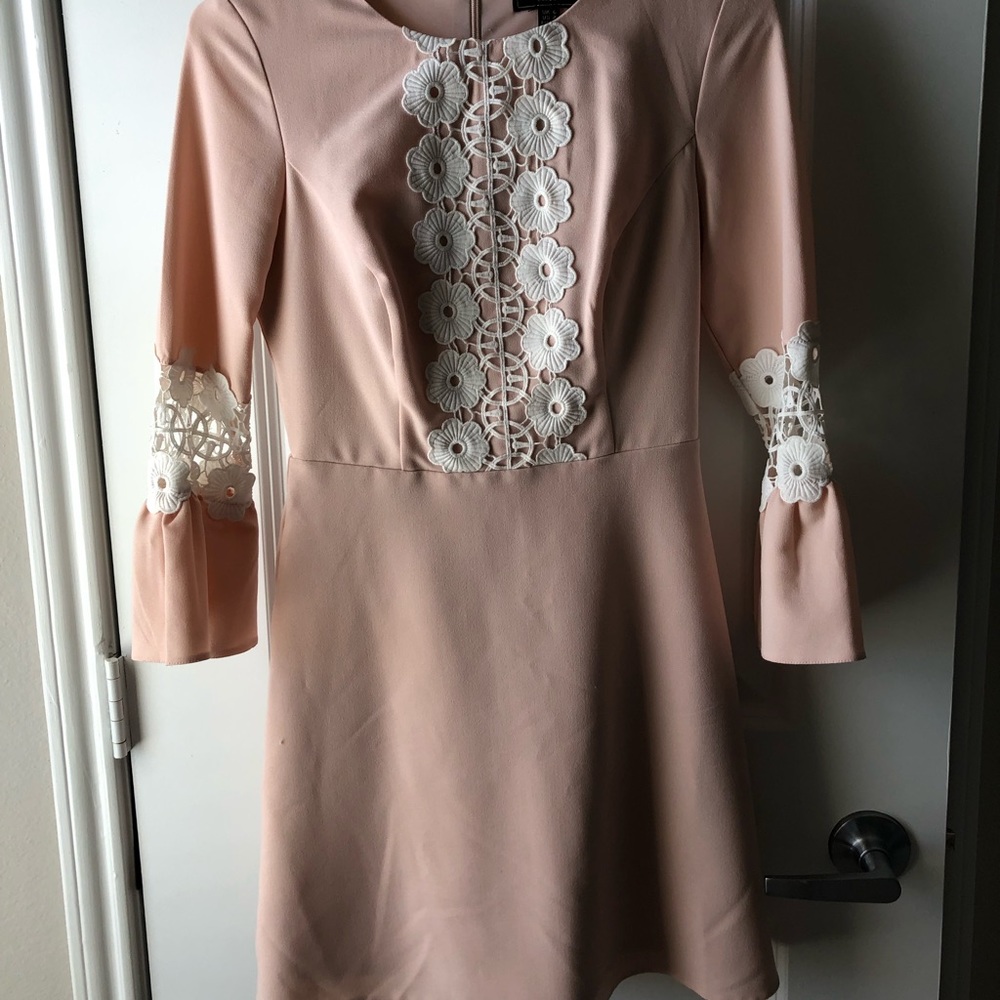 Size 2 pink bell sleeve dress